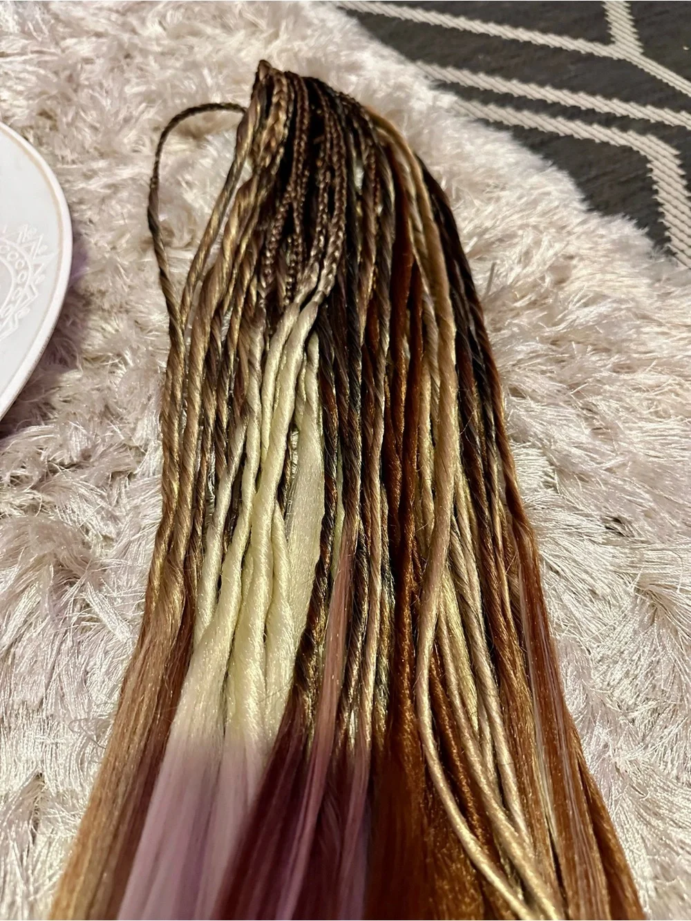 Blonde to Dark Brown Ombre Braided Extensions